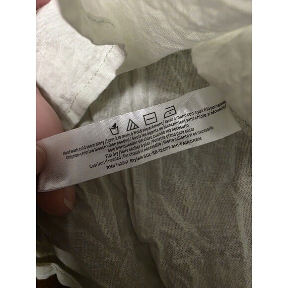 Adore Me Women's Long Sleeve Button Down Shirt Green Large - Picture 4 of 7